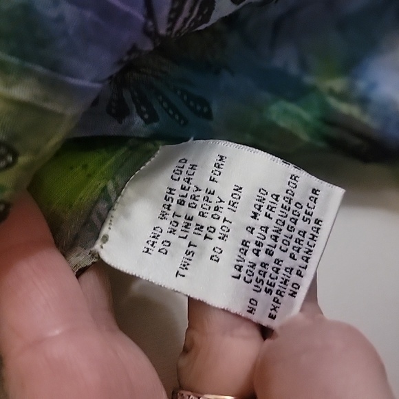 Units Tie Dyed Blouse Size Medium Purple, Blue and Green - Picture 9 of 9